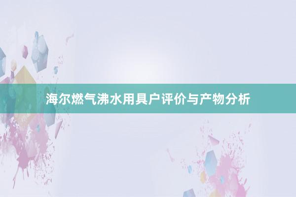 海尔燃气沸水用具户评价与产物分析